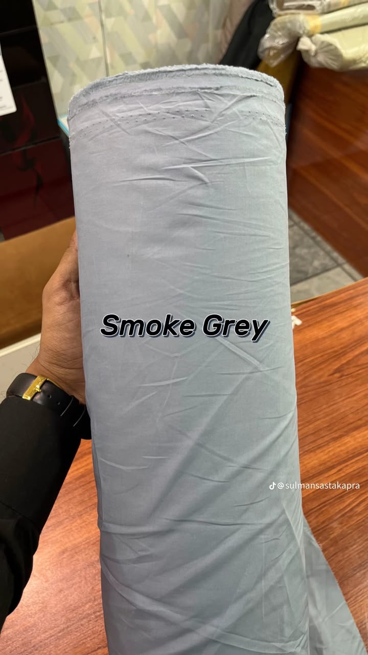 Smoke Grey Egyptian cotton fabric