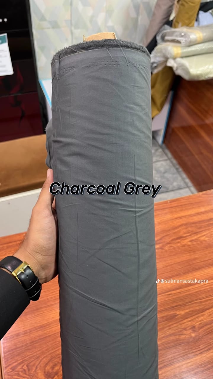 Charcoal Grey Egyptian cotton fabric