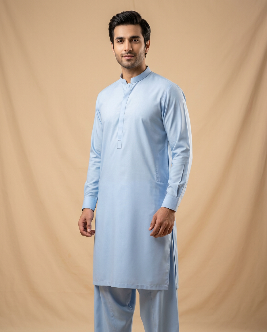 Sky Blue on model