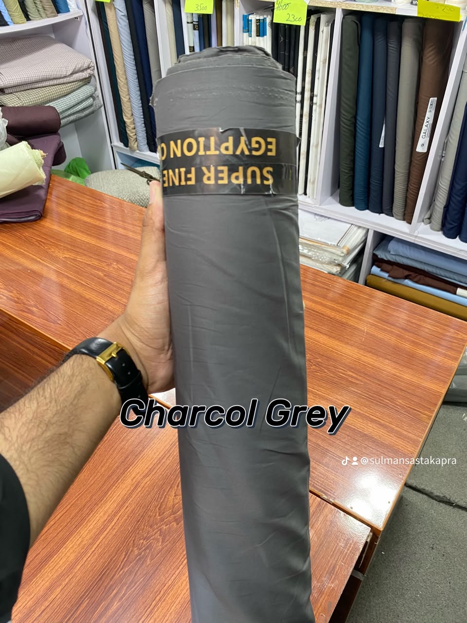 Charcol Grey Egyptian cotton fabric