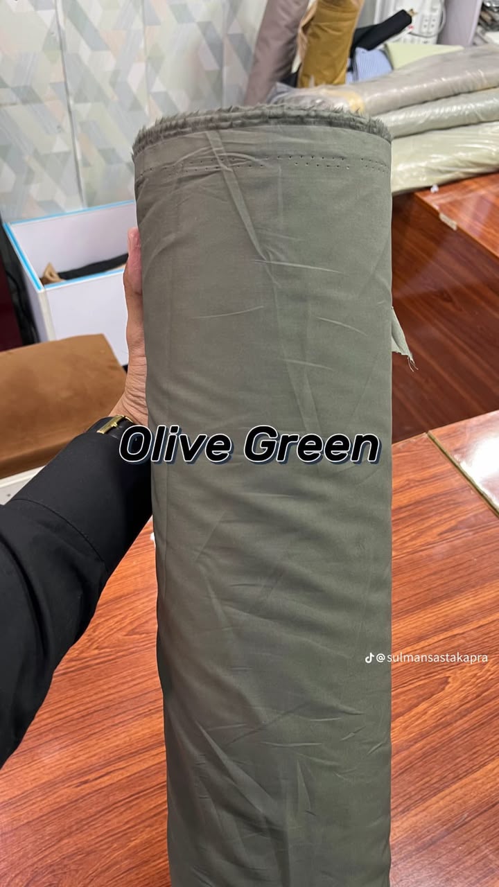 Olive Green Egyptian cotton fabric