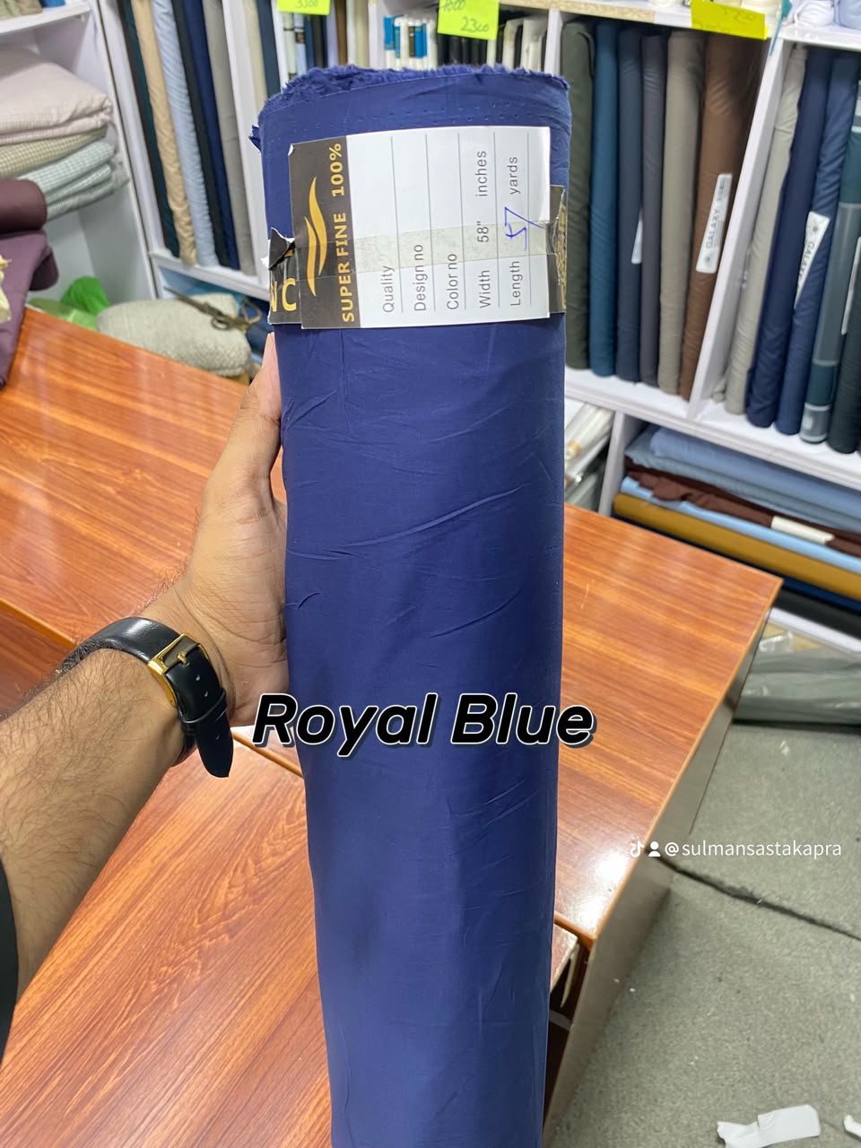 Royal Blue Egyptian cotton fabric