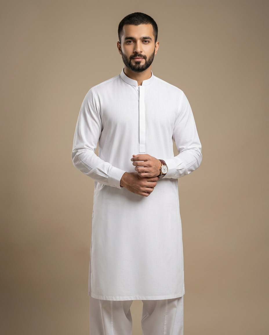 White on model