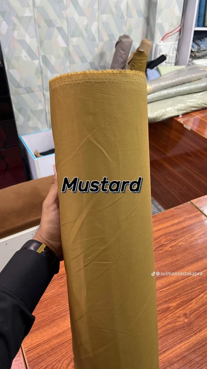 Mustard Egyptian cotton fabric