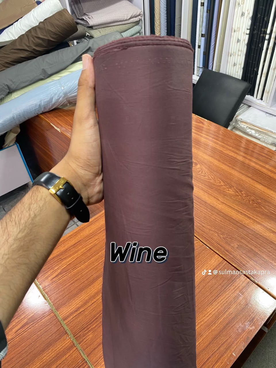 Wine Egyptian cotton fabric