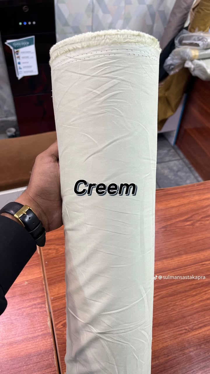 Creem Egyptian cotton fabric